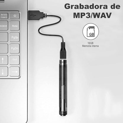 Bolígrafo inteligente con grabación de voz hasta 150 horas + tarjeta SD de 16 GB de regalo