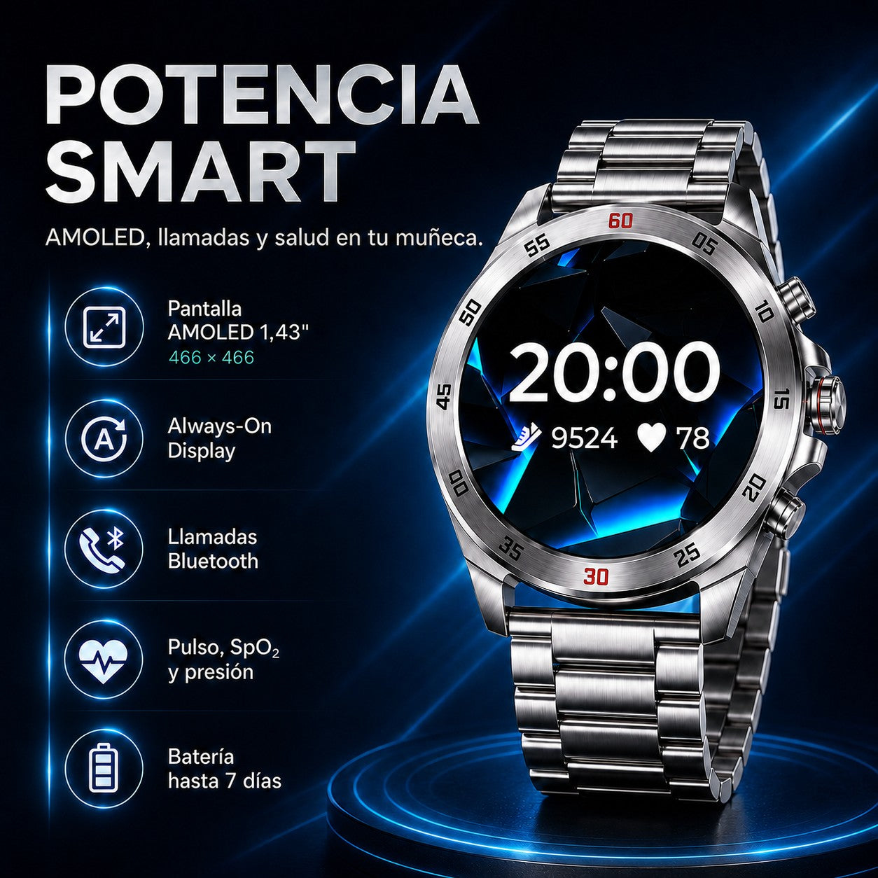 ROVEX® Smartwatch Premium con Pantalla HD