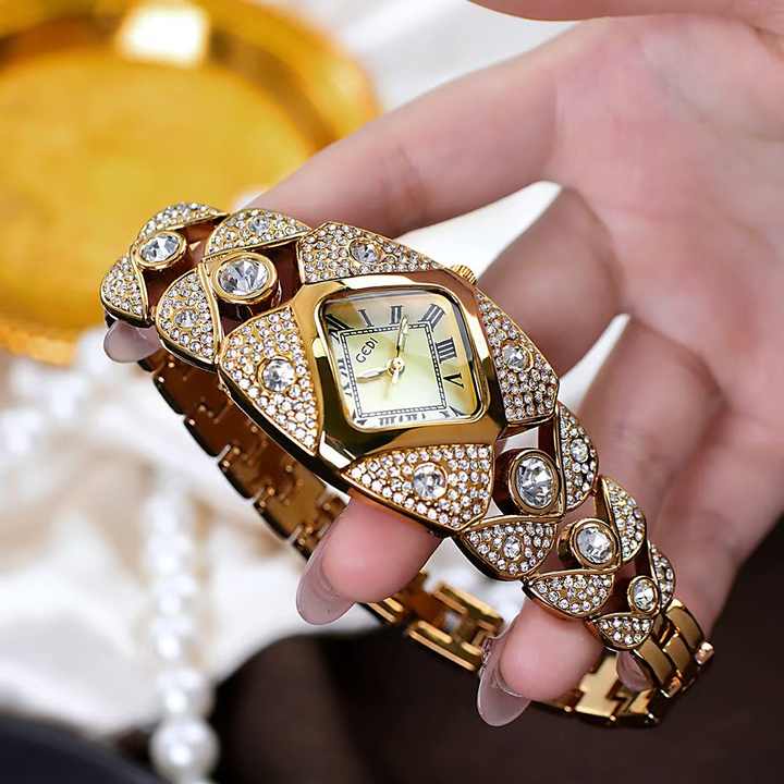 Reloj Real Elegante con Cristales Brillantes