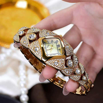 Reloj Real Elegante con Cristales Brillantes