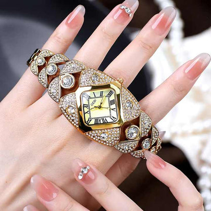 Reloj Real Elegante con Cristales Brillantes