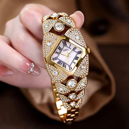 Reloj Real Elegante con Cristales Brillantes
